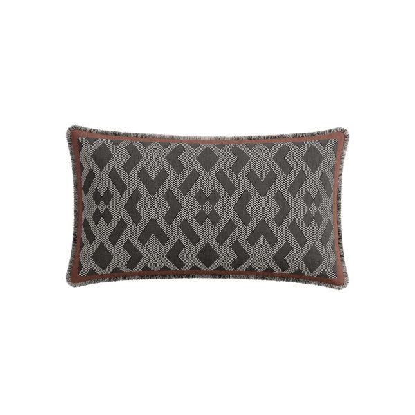 Bedeck of Belfast Siya Cushion 70cm x 40cm Grey | Bed Sava