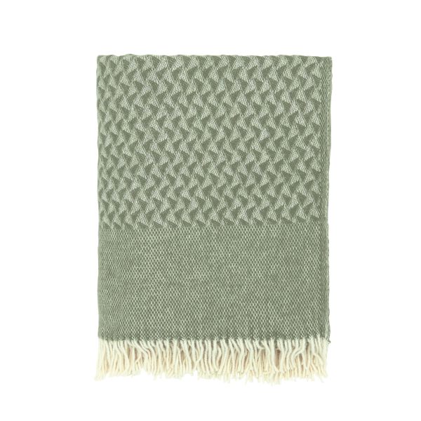 Bedeck of Belfast Yoko Woven Throw Green | Bed Sava