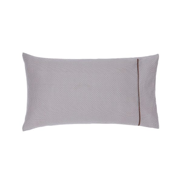 Bedeck of Belfast Zenda Pair of Standard Pillowcases Charcoal  Tan | Bed Sava