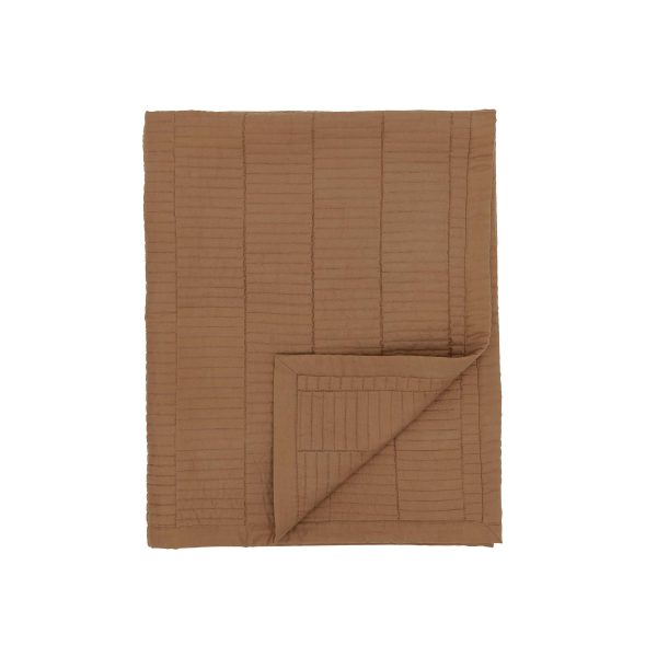 Bedeck of Belfast Zenda Quilted Throw Tan | Bed Sava