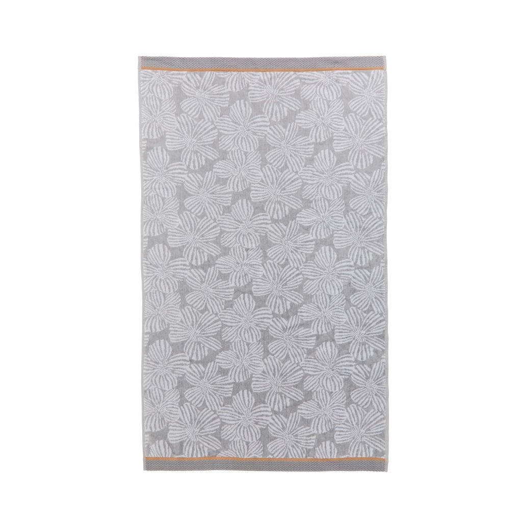 Bedeck of Belfast Zenda Bath Sheet, White & Grey