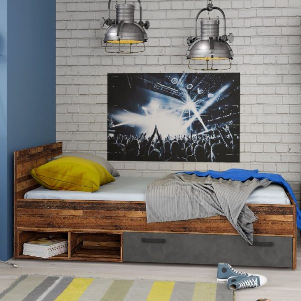 Beeston Wooden Large Single Bed In Walnut | Bed Sava