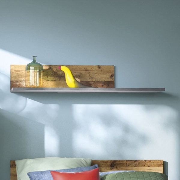 Beeston Wooden Wall Shelf In Walnut | Bed Sava