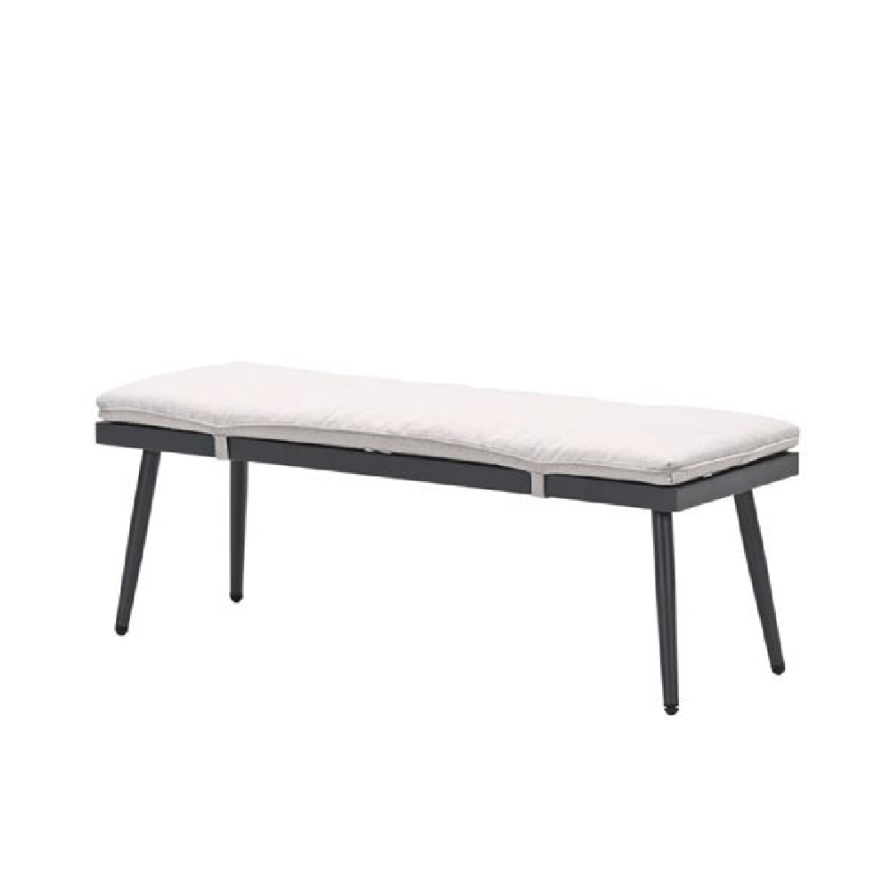 Belgrade Aluminium Garden Seating Bench With Cushion In Sand