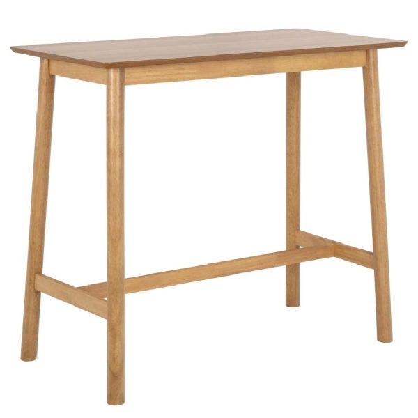 Belgrade Wooden Rectangular Bar Table In Matt Oak | Bed Sava