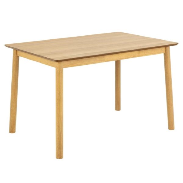 Belgrade Wooden Rectangular Dining Table In Matt Oak | Bed Sava