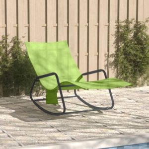 Bella Steel Sun Lounger In Black With Green Textilene Seat | Bed Sava