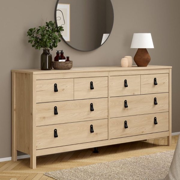 Bellevue Wooden Dressing Table With 8 Drawers In Oak | Bed Sava