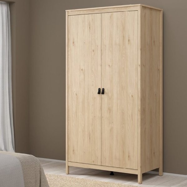 Bellevue Wooden Wardrobe With 2 Doors In Oak | Bed Sava