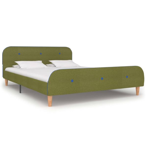 Bellvue Fabric Double Bed In Green | Bed Sava