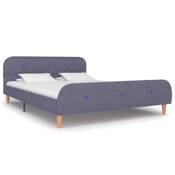Bellvue Fabric Double Bed In Light Grey | Bed Sava