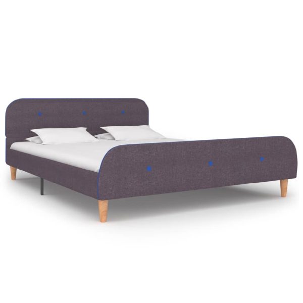 Bellvue Fabric Double Bed In Taupe | Bed Sava