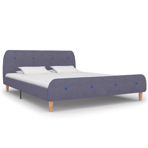 Bellvue Fabric King Size Bed In Light Grey | Bed Sava