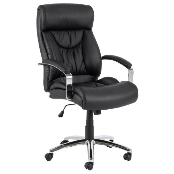 Bellvue PU Leather Home And Office Chair In Black | Bed Sava