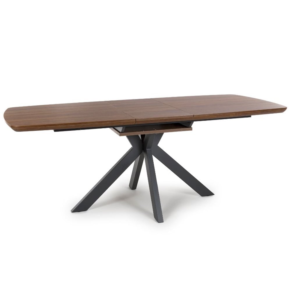 Beloit Large Wooden Extending Dining Table In Smoked Oak