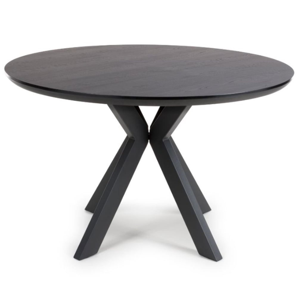 Beloit Medium Wooden Round Dining Table In Black