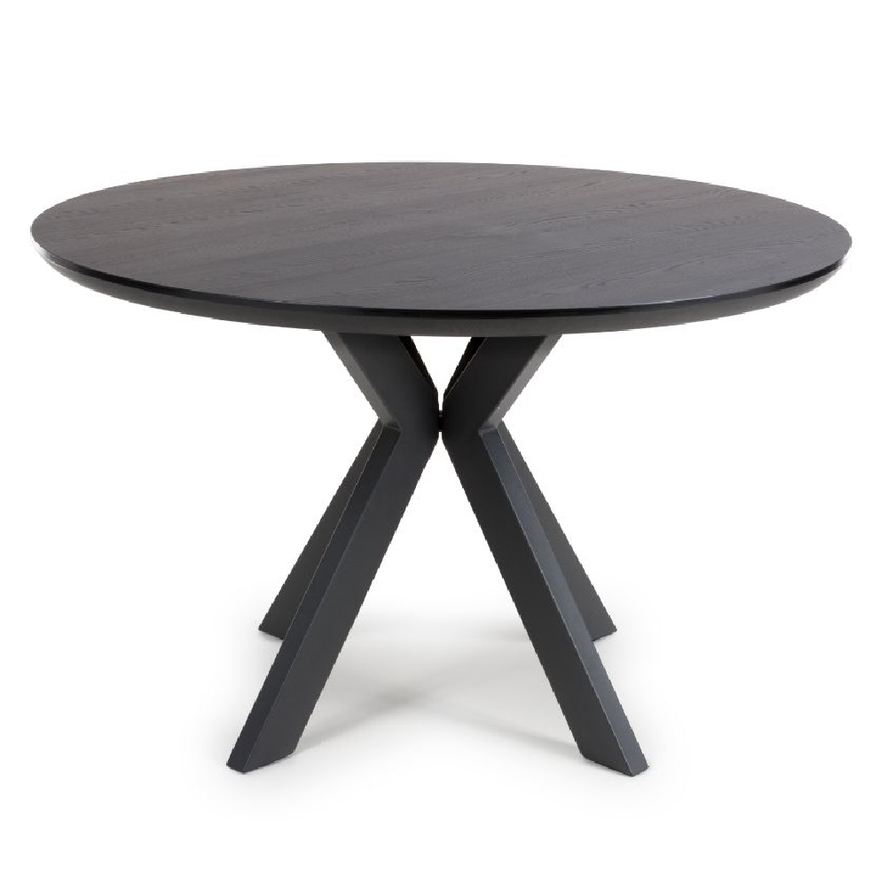Beloit Wooden Medium Round Dining Table In Black