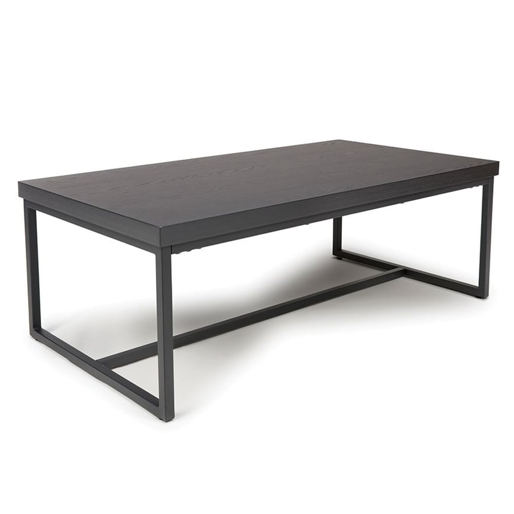 Beloit Wooden Rectangular Coffee Table In Ash Black