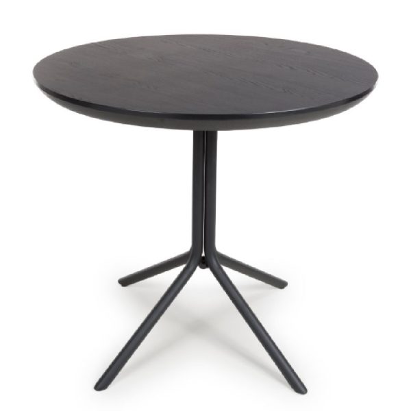 Beloit Wooden Small Round Dining Table In Black | Bed Sava