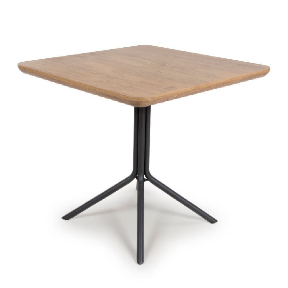 Beloit Wooden Square Dining Table In Rustic Oak