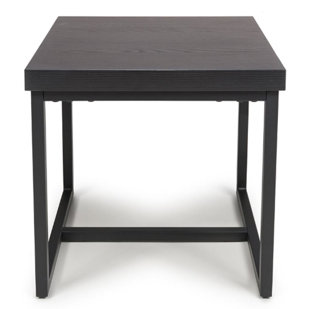 Beloit Wooden Square End Table In Ash Black