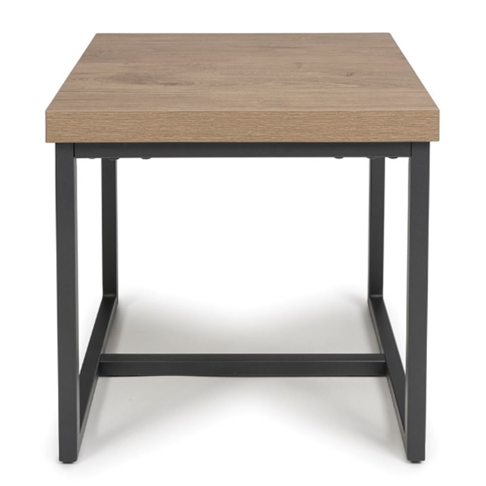 Beloit Wooden Square End Table In Rustic Oak