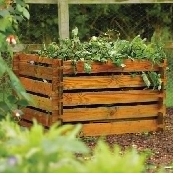 Bembridge Wooden Garden Composter In Natural | Bed Sava