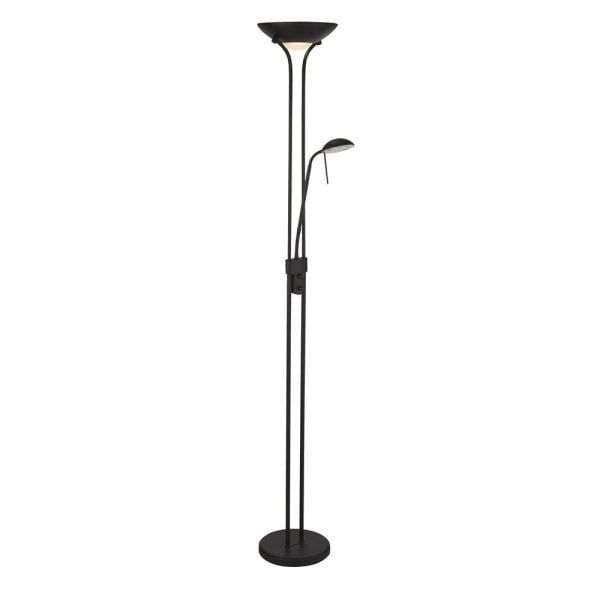 Bend Glass Mother And Child Floor Lamp In Matt Black | Bed Sava