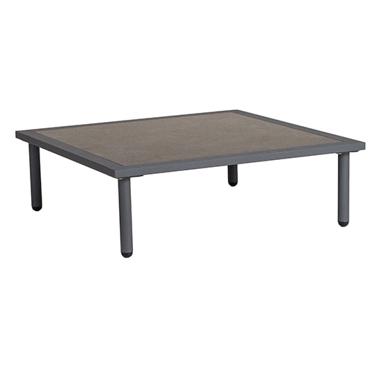 Beox Wooden Garden Lounge Side Table In Pebble Grey