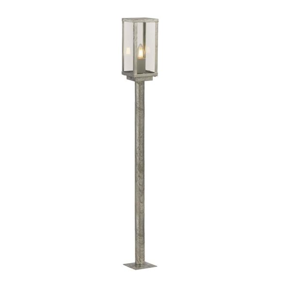 Berea Glass Outdoor Light Post Lamp Large In Silver | Bed Sava