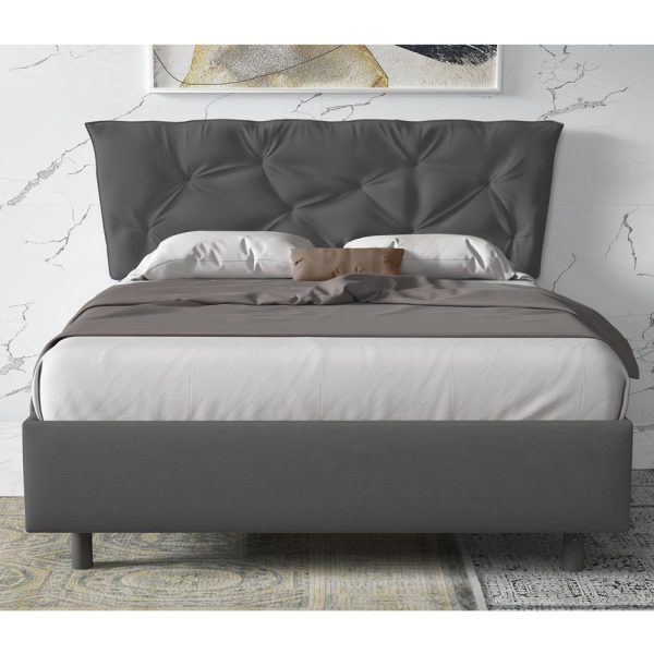 Berkeley Fabric King Size Bed In Steel Grey | Bed Sava
