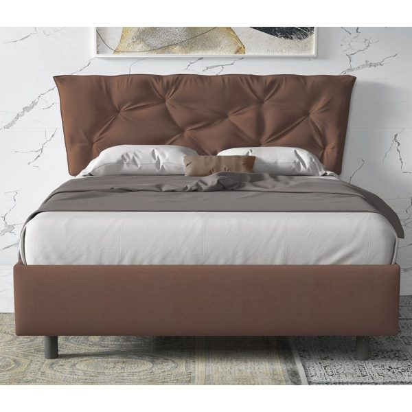 Berkeley Fabric Small Double Bed In Brown | Bed Sava