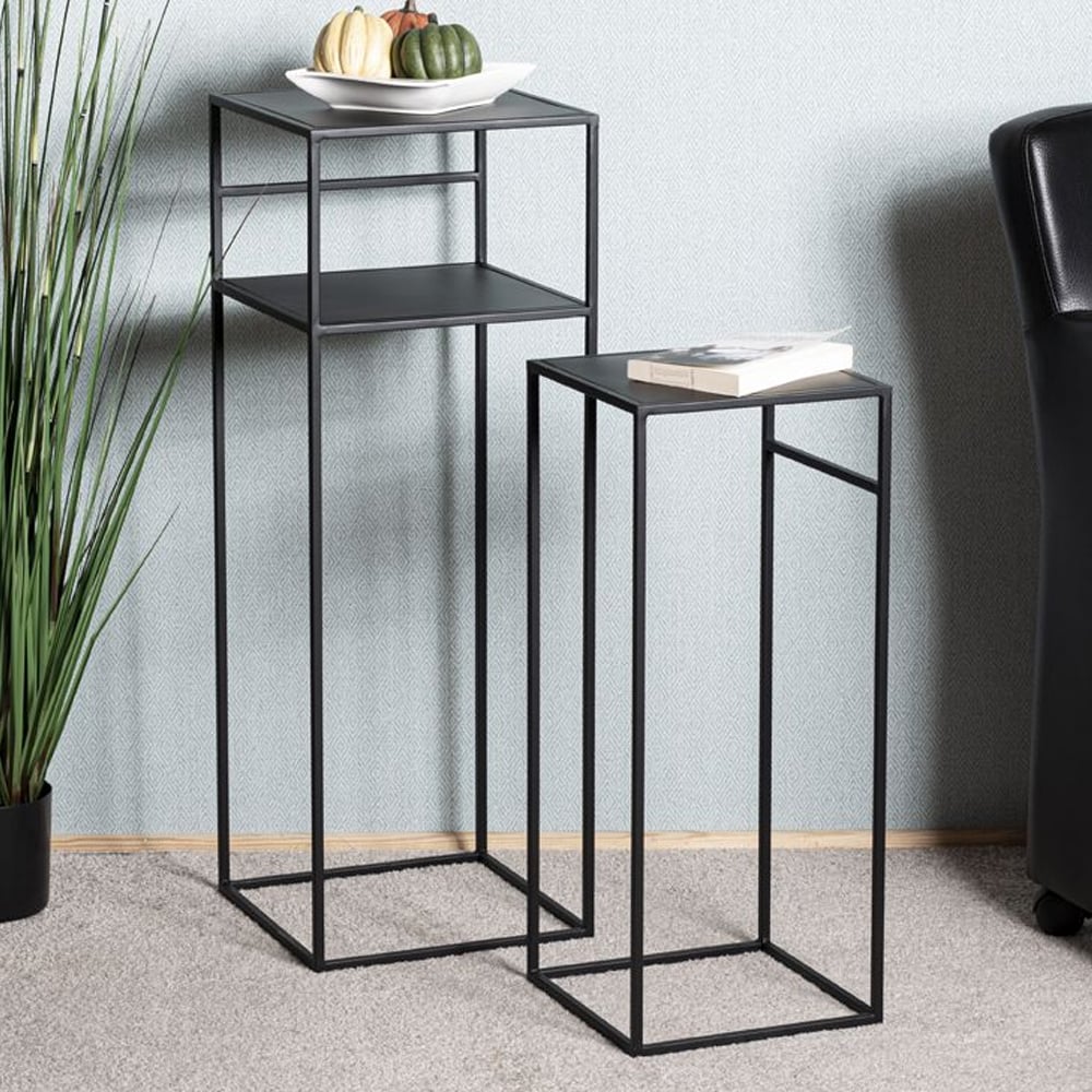 Bernalillo Metal Nest Of 2 Tables In Black
