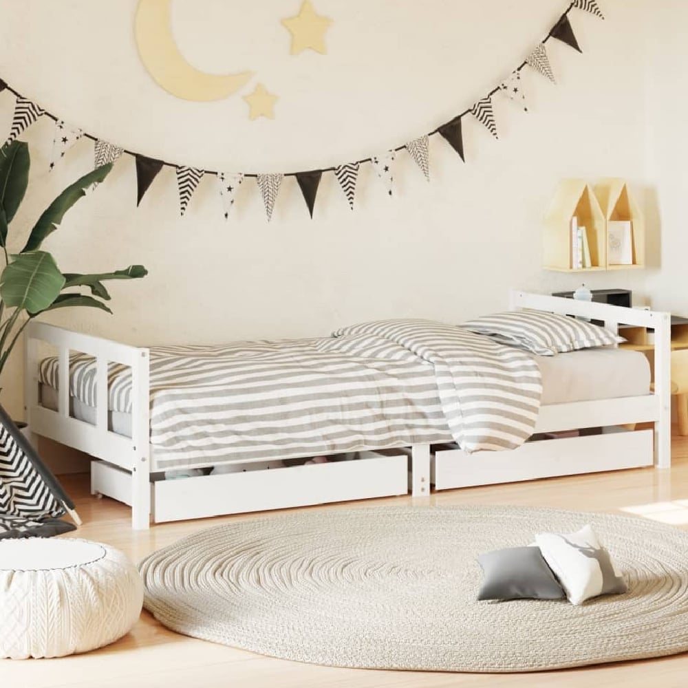 Berwyn 90x200cm Wooden Children Daybed In White
