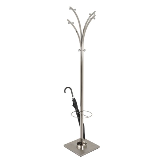 Berwyn Metal Coat Stand In Stainless Steel Look