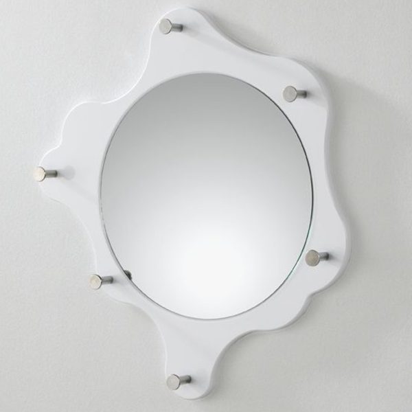 Berwyn Wall Mirror With Coat Hanger In White And Chrome | Bed Sava