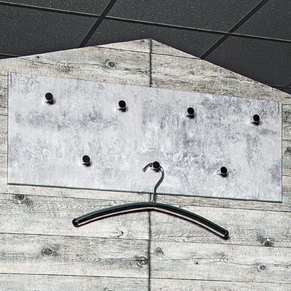 Berwyn Wooden Coat Rack In Concrete And Chrome | Bed Sava