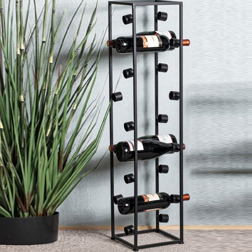 Bethany Metal Wine Rack In Black