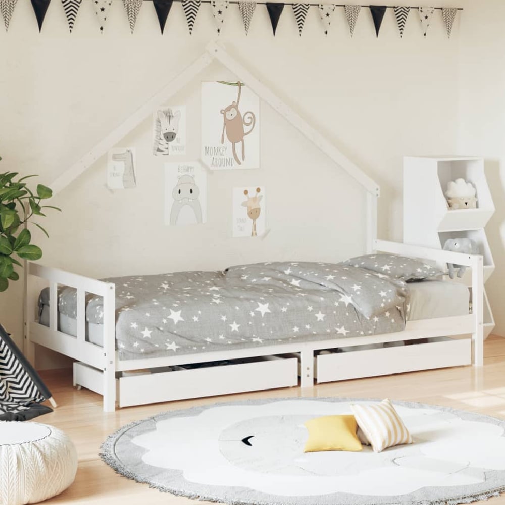 Bethel 90x200cm Wooden Children Daybed In White