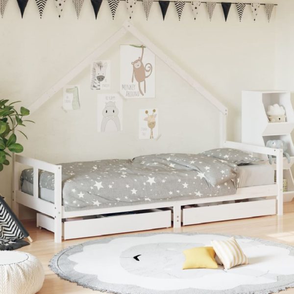 Bethel 80x200cm Wooden Children Daybed In White | Bed Sava