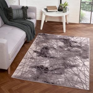 Bianco 185TA 160x225cm Luxury Rug In Dark Grey And Grey | Bed Sava