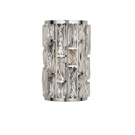 Bijou 2 Lamp Wall Light In Chrome With Crystal Glass | Bed Sava