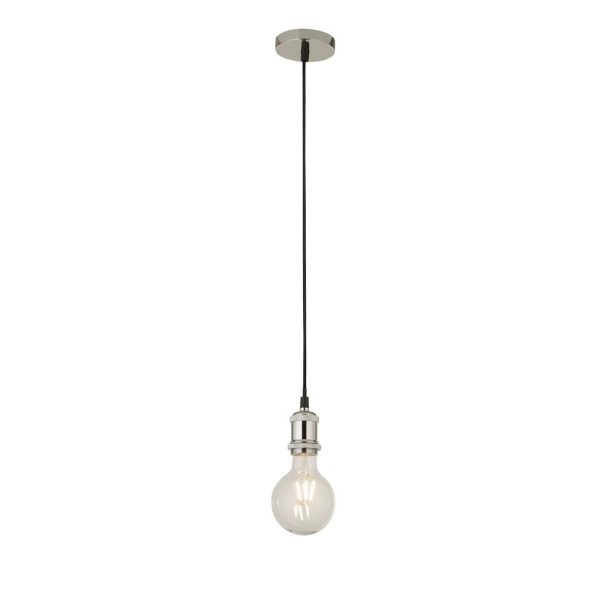 Biloxi 1 Light Cable Suspension Pendant Light In Chrome | Bed Sava
