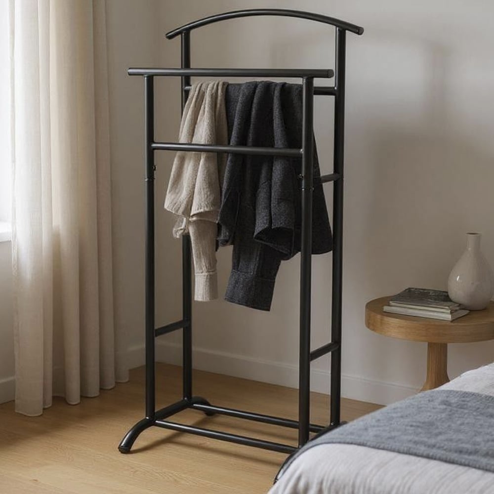 Birmingham Metal Coat Stand In Black | Bed Sava