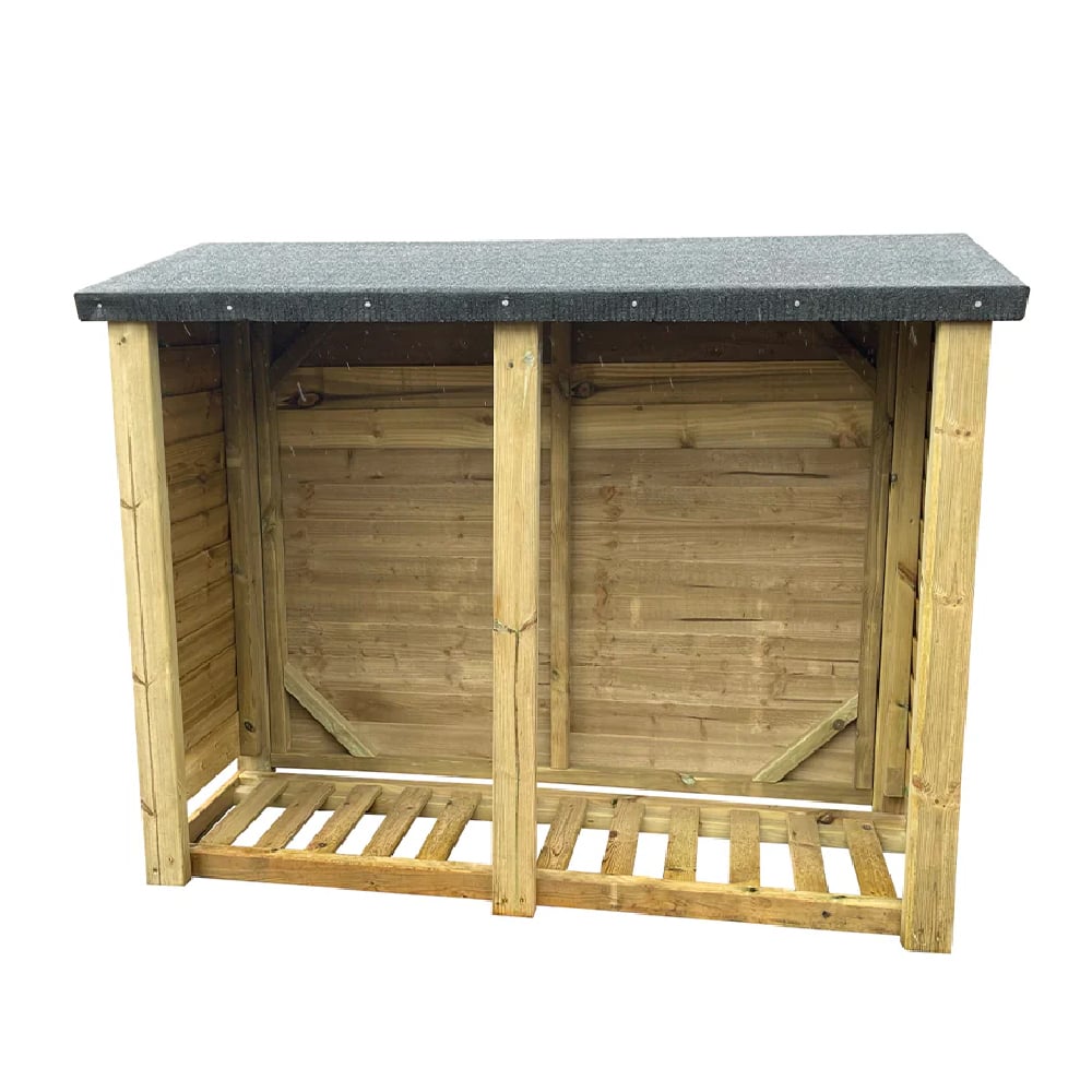 Blackfriars Wooden Garden Log Store In Natural | Bed Sava