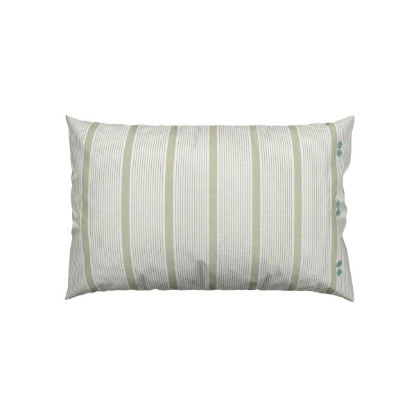 Bedeck of Belfast Alessie Pair of Standard Pillowcases Green | Bed Sava