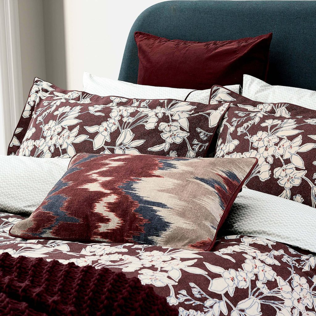 Bedeck of Belfast Aris Double Duvet Cover, Mulberry