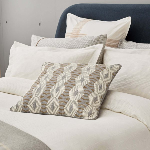 Bedeck of Belfast Asha Textured Weave Single Duvet Cover Chalk | Bed Sava