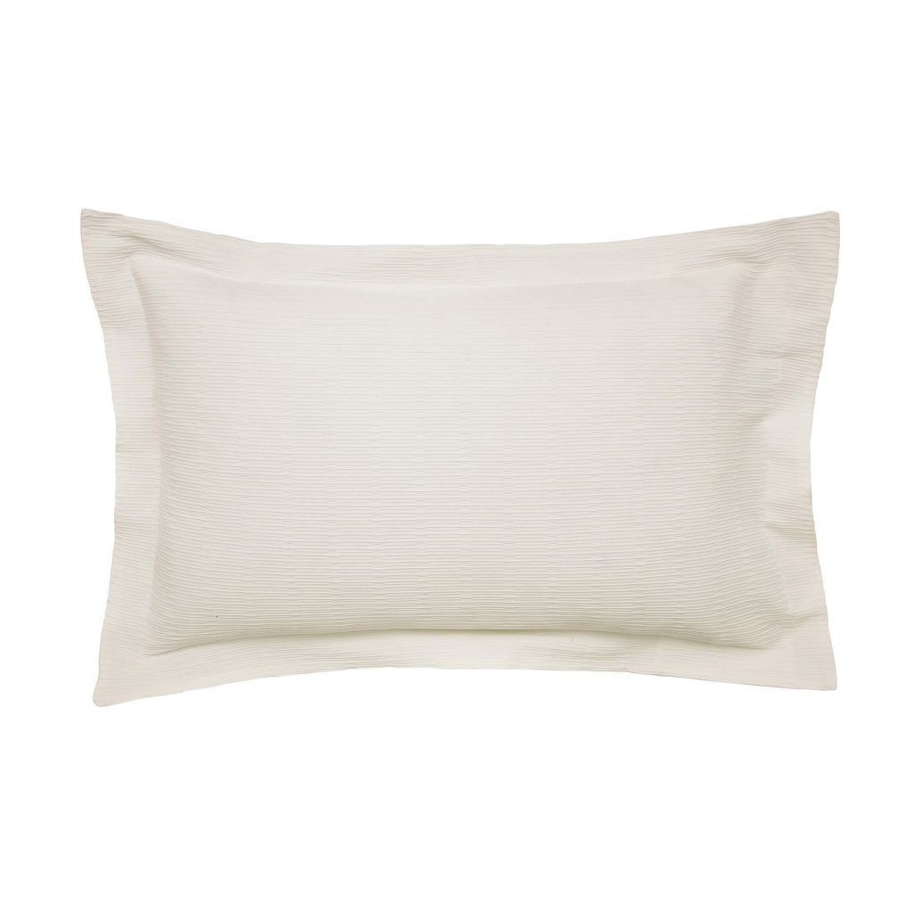 Bedeck of Belfast Asha Textured Weave Oxford Pillowcase, Chalk