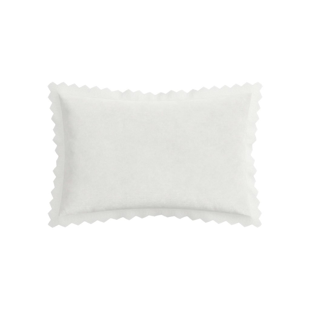 Bedeck of Belfast Avita Geo Scallop Oxford Pillowcase, White